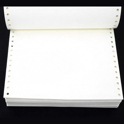 Papel bond en forma continua para impresora de punto